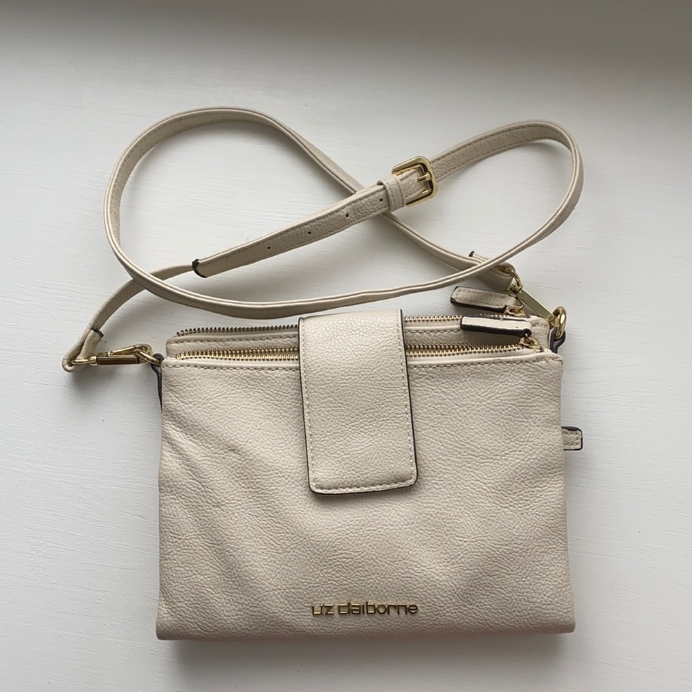 Liz Claborne Purse Cross Body Bag Nude